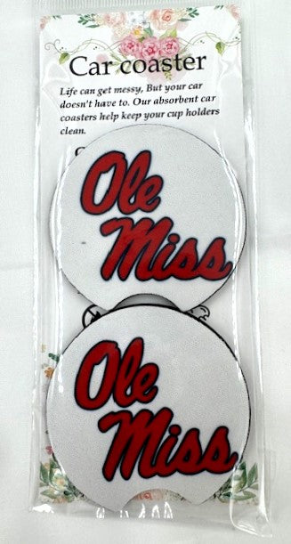 Ole Miss Car Coasters
