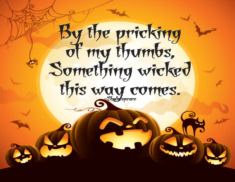 "SOMETHING WICKED THIS WAY COMES" 20oz Skinny Tumbler