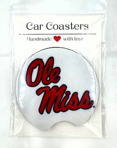 Ole Miss Car Coasters