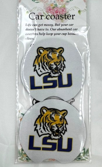 LSU Car Coasters