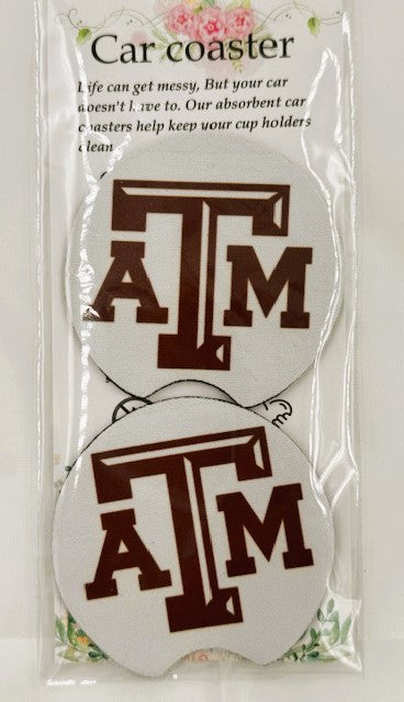 Texas A & M Car Coasters