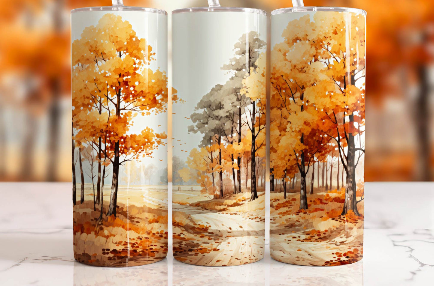 Fall Trees 20oz Skinny Tumbler