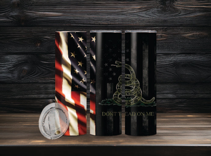 "Don't Tread on Me" 20oz Skinny Tumbler