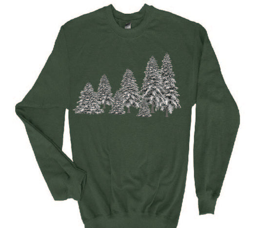 Snow Covered Trees Sweatshirt