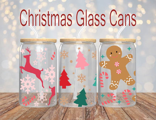 Christmas Glass Cans